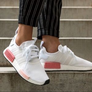 white and pink nmds women's